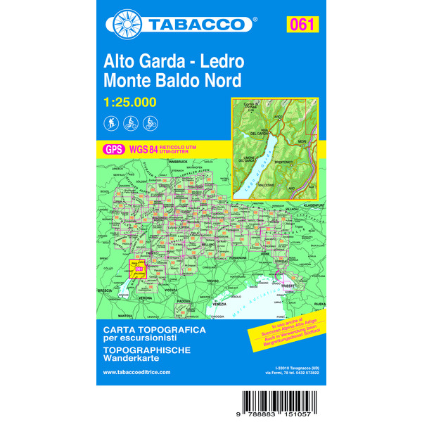 TABACCO #61 ALTO GARDA - LEDRO - Wanderkarte