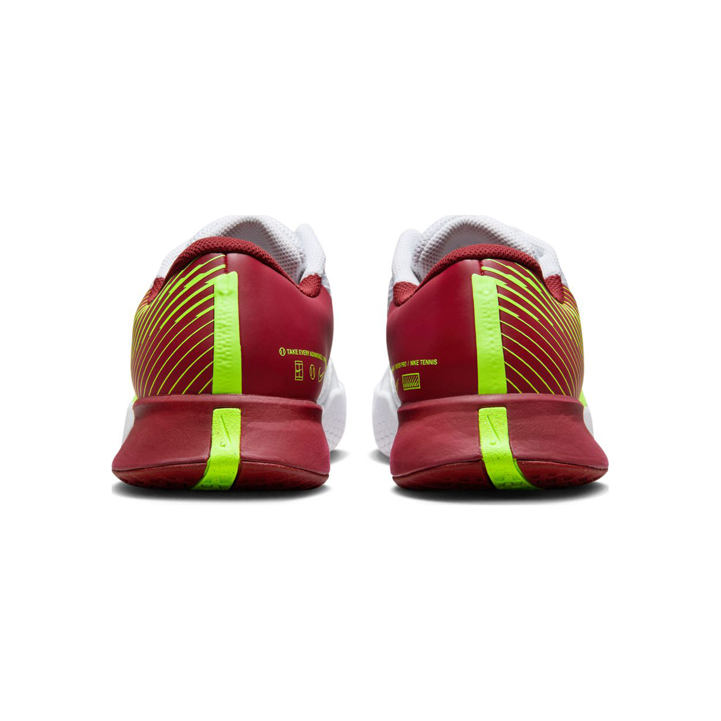 Zoom Vapor Pro 2 Allcourtschuh Herren - Weiß, Dunkelrot