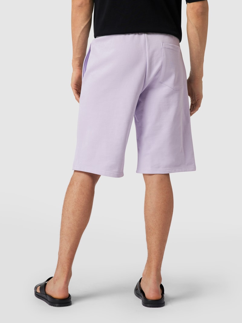 Sweatshorts mit Label-Print in lila
