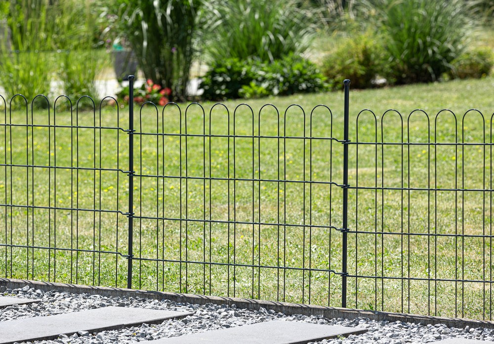 Powertec Garden Zaun-4er Set, ca. 1000 x 800 mm - Grau, 21FS01