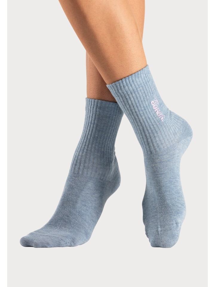 Bench Basicsocken in 1x marine, 1x hellblau-meliert, 1x rosa günstig kaufen