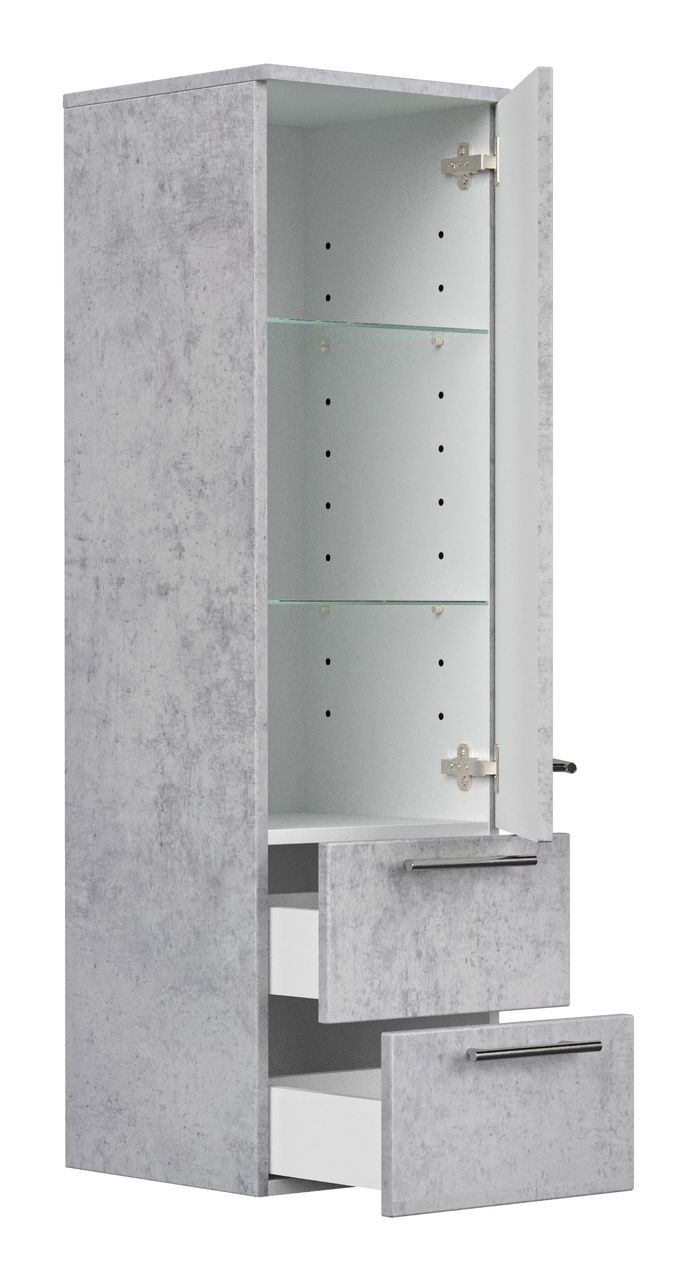 Posseik Badmöbel-Set Luna 80 cm (4-teilig) beton EEK: F