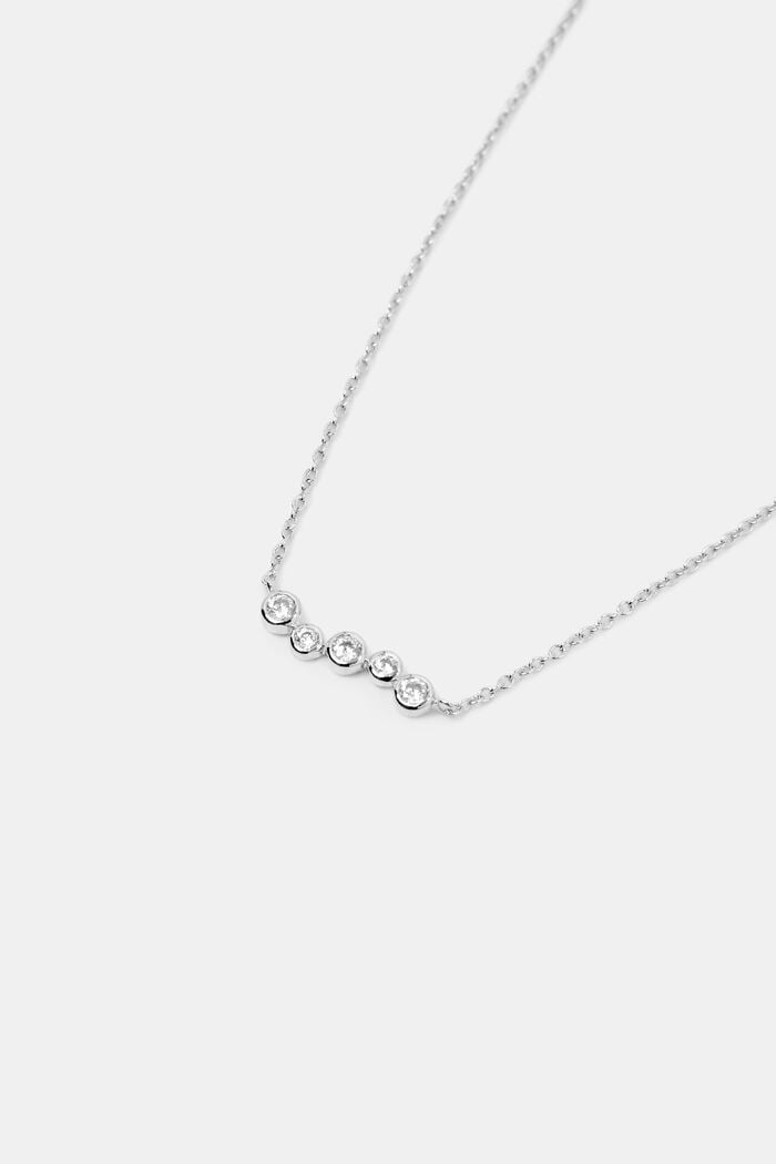 Halskette aus Sterlingsilber mit Zirkonia-Anhänger