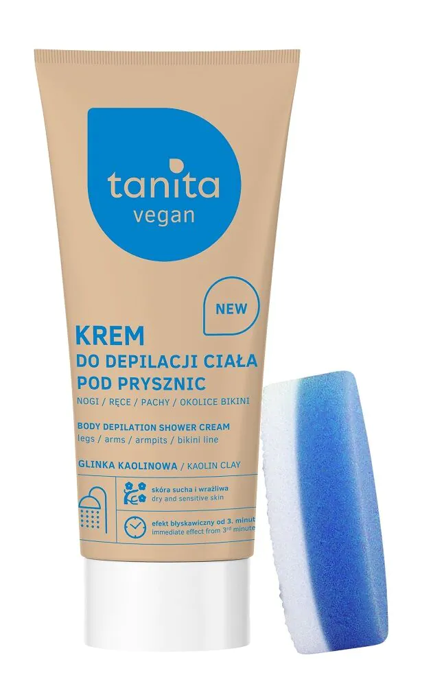 Crema depilatoria Tanita Vege per il corpo da usare sotto la doccia