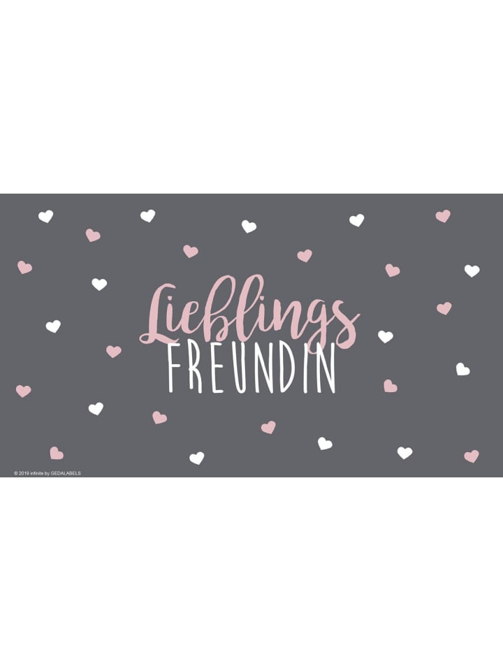 Geda Labels Coffee to go Becher Lieblingsfreundin in Grau - 400 ml günstig kaufen onesize