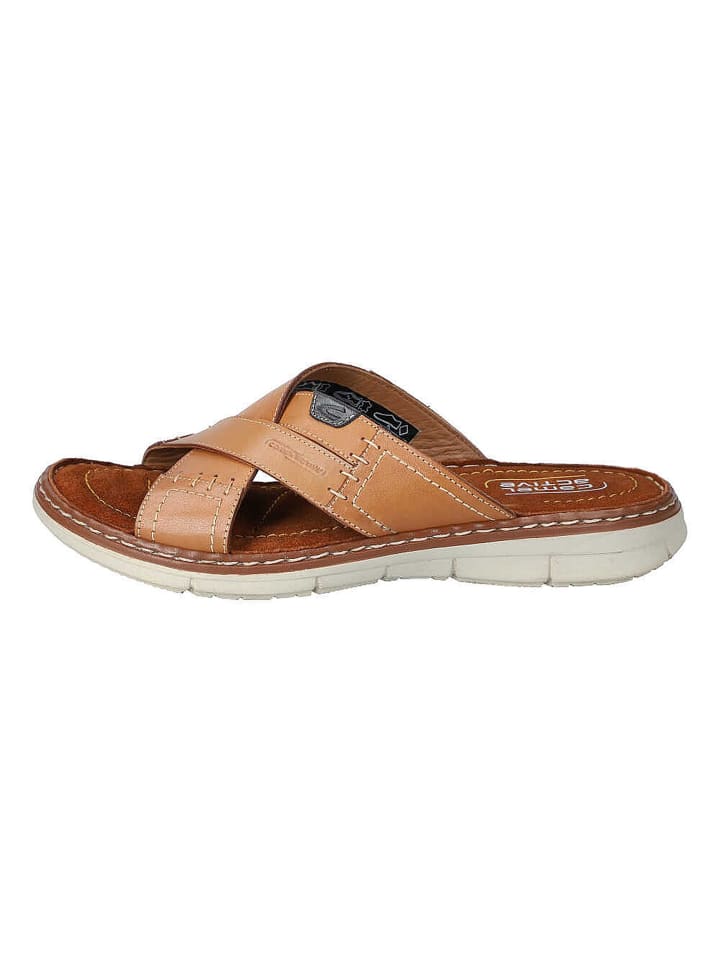 Camel Pantoletten in cognac/blau günstig kaufen