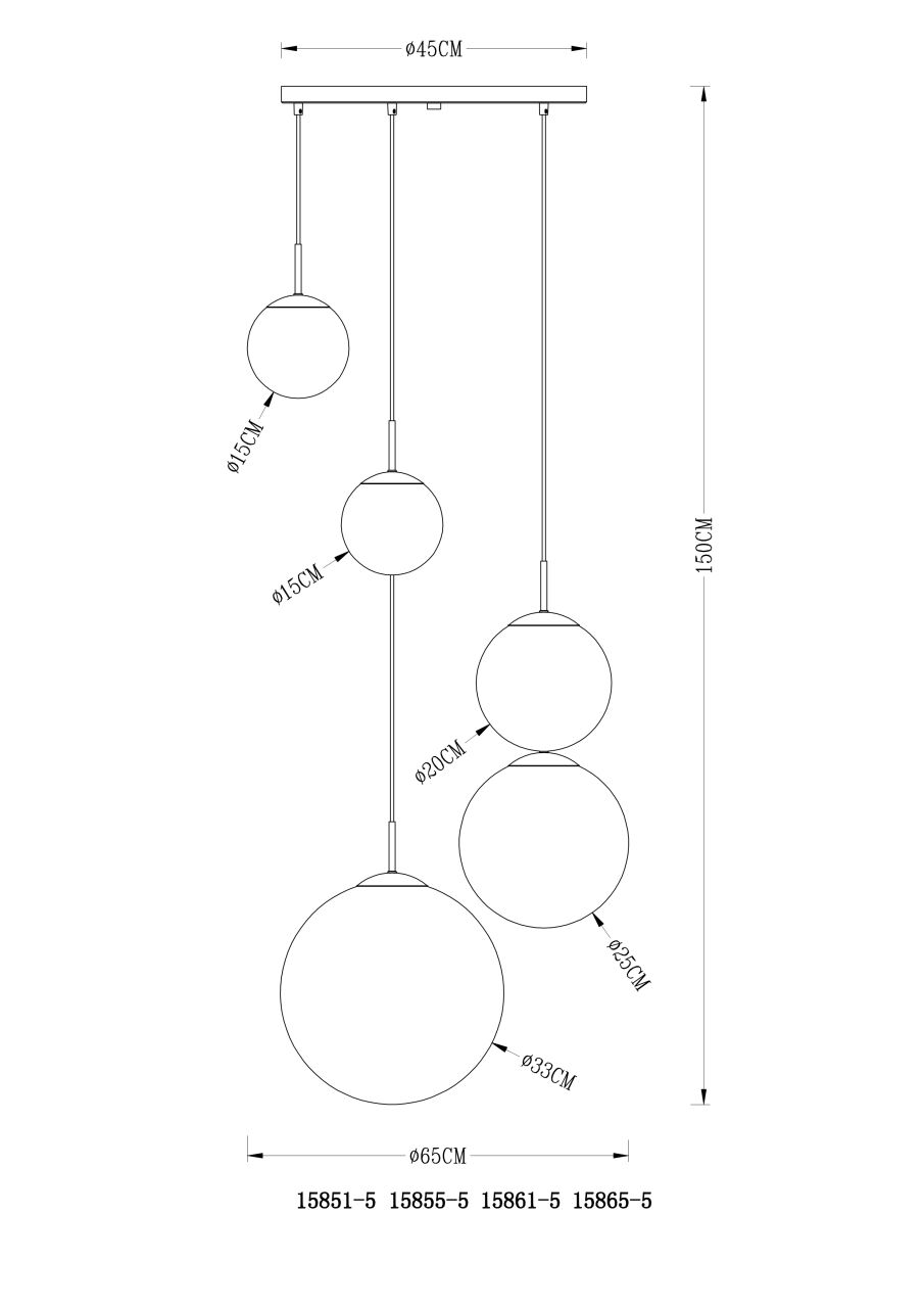 Globo Lighting - VARUS - Hängeleuchte Metall goldfarben, 3x E27