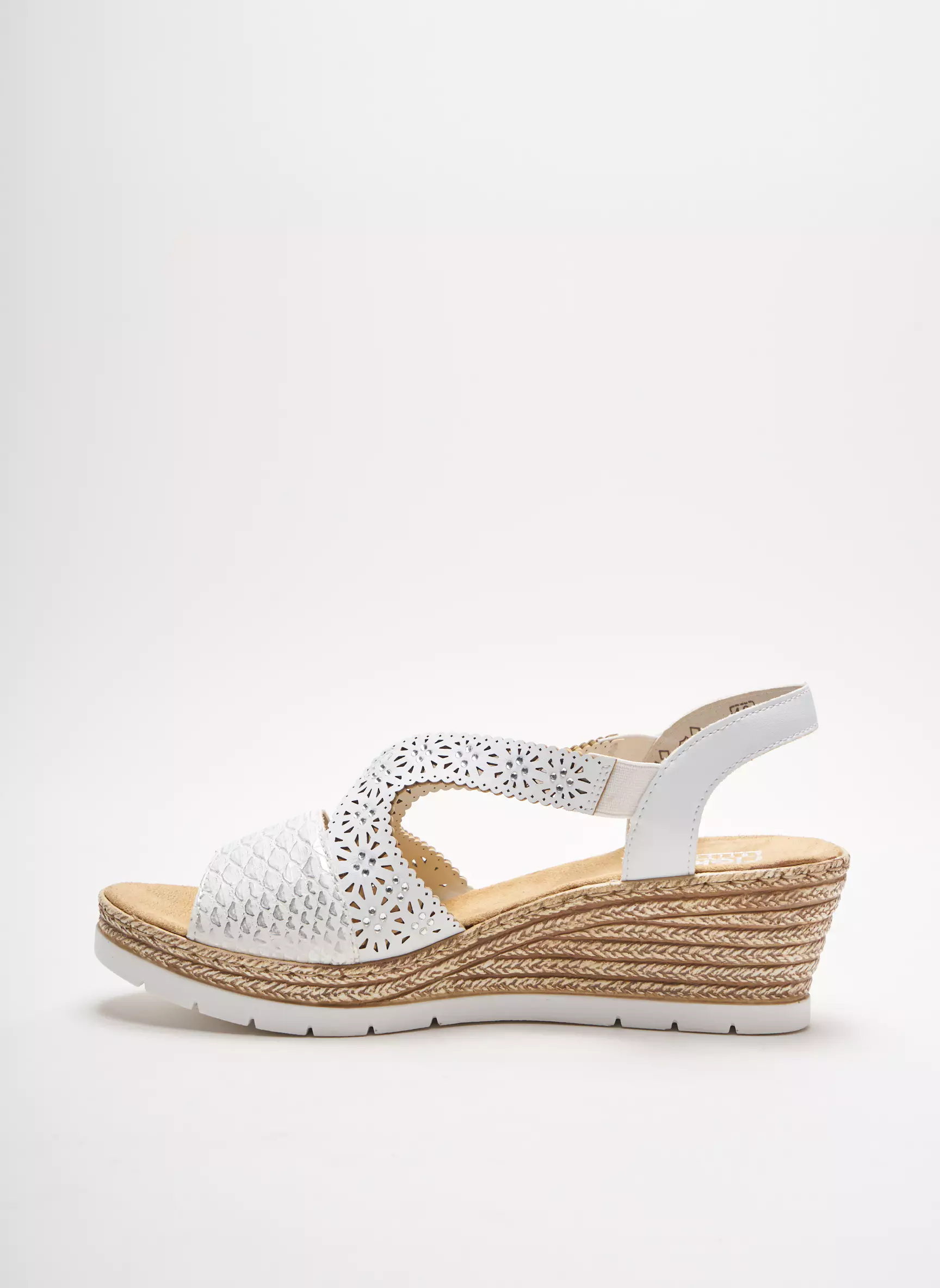 Rieker Sandales Nu Pieds Femme couleur blanc