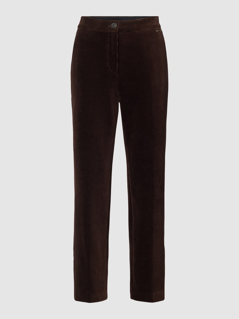 Cordhose mit Eingrifftaschen in dunkelbraun
