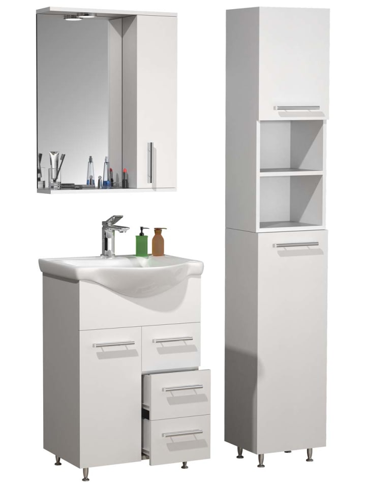 ebuy24 Badmöbelset LisaloL Weiß 85 x 45 cm günstig kaufen onesize