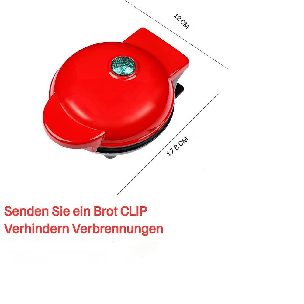 MOUTEN Sandwichmaker Mini-Herz-Waffeleisen, kleines Waffeleisen mit Antihaftbeschichtung
