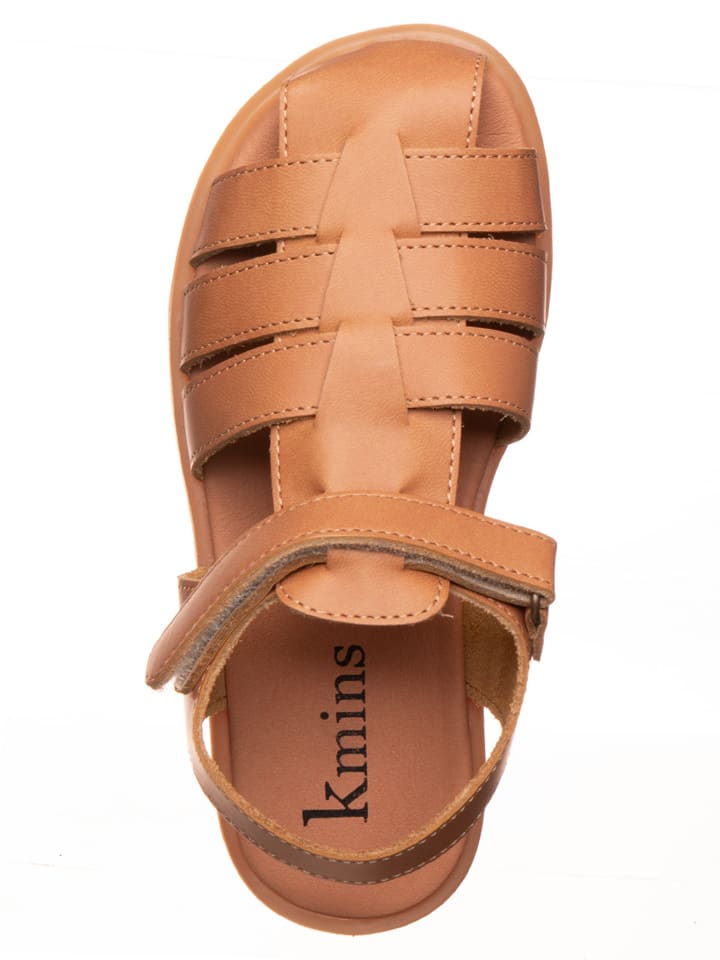 kmins Leder-Sandalen in Hellbraun günstig kaufen