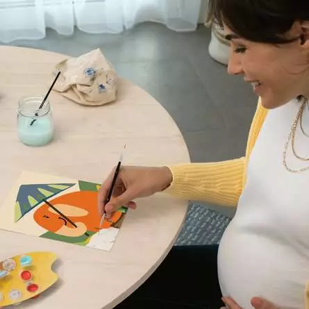 CreArt Hallo Baby: Safari Set - Malen nach Zahlen für Erwachsene