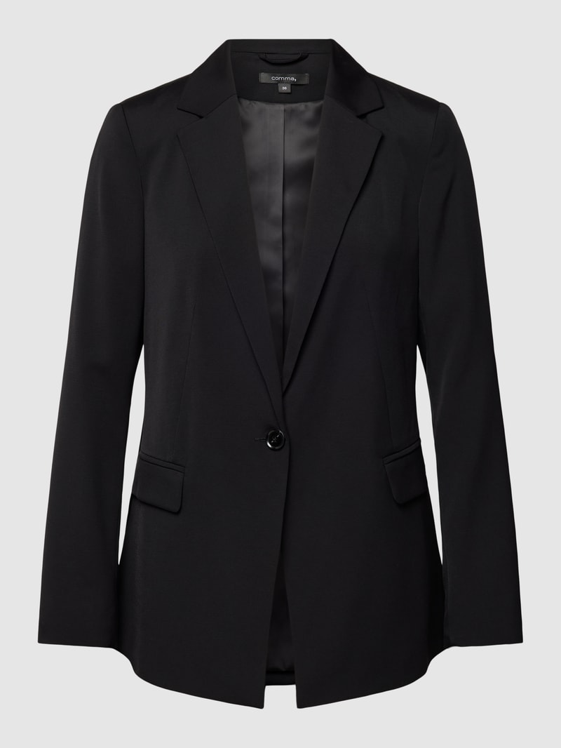 Blazer mit Knopfverschluss in schwarz