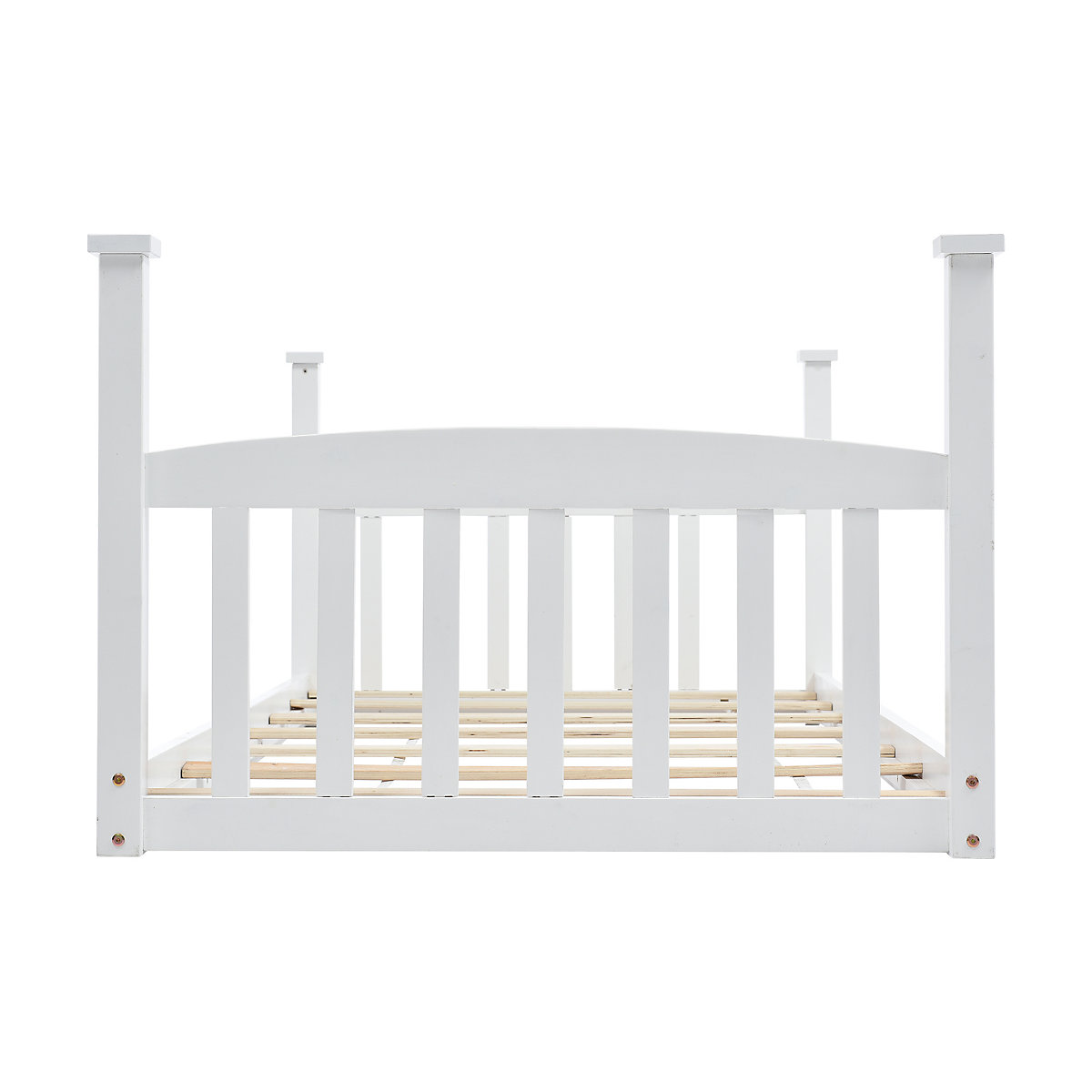 Etagenbett mit Rutsche, Niedriger Kinderbett Etagenbettrahmen Massives Kiefernbett 90 x 200 cm