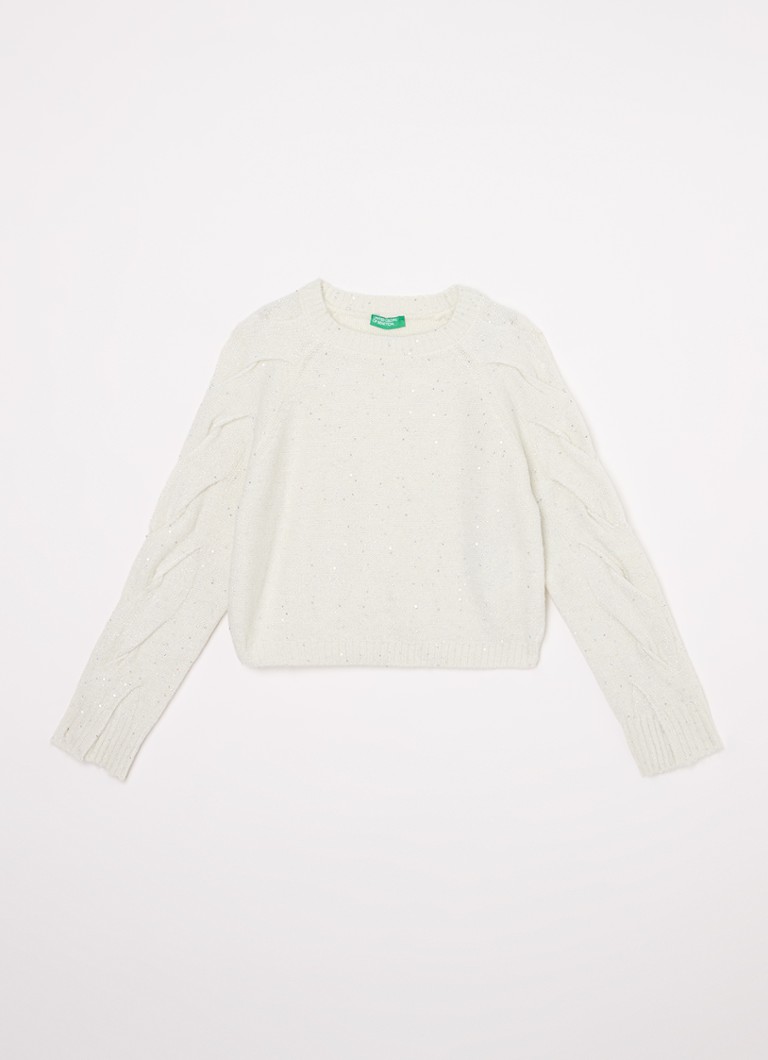 Benetton svetr s hrubým úpletem a lurexem