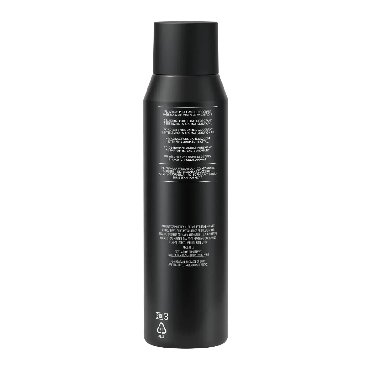 Adidas Body Spray Pure Game Αποσμητικό για Άνδρες, 150 ml