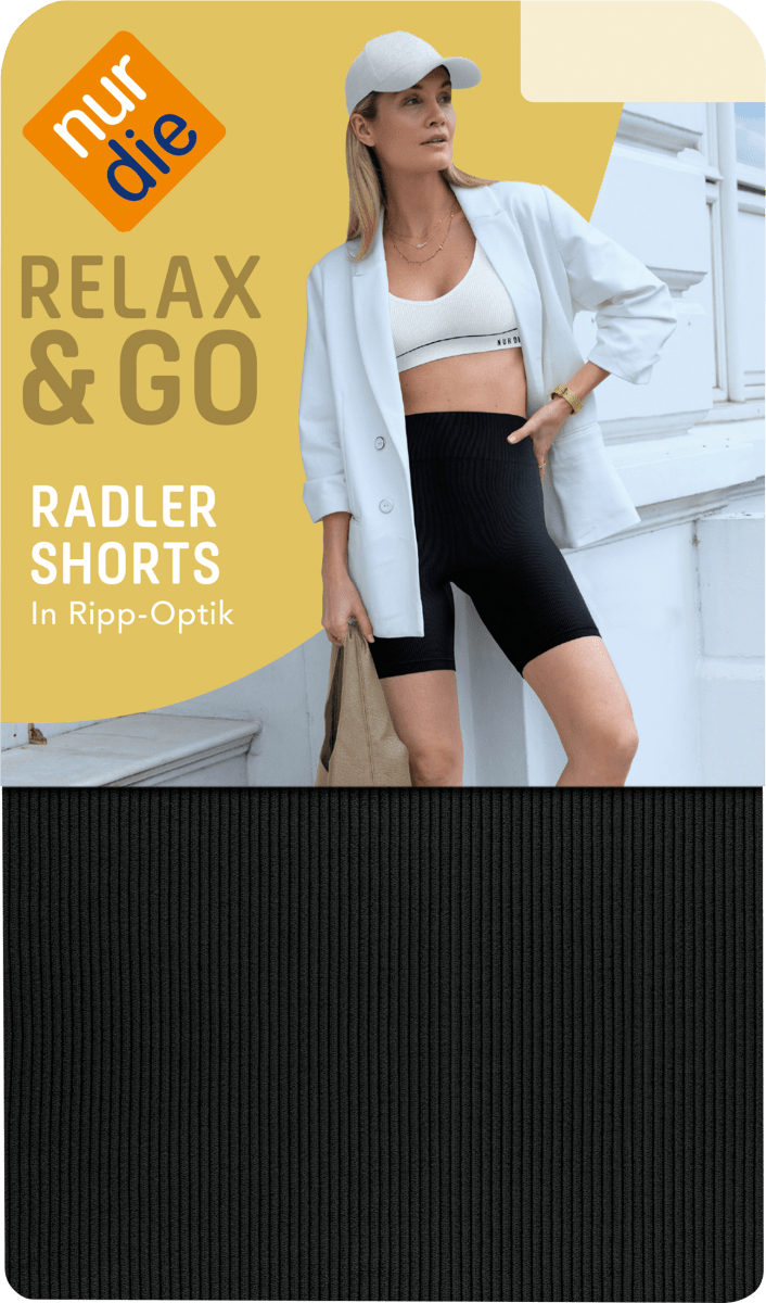 Radler Shorts in Ripp-Optik schwarz Gr. 40/42, 1 St