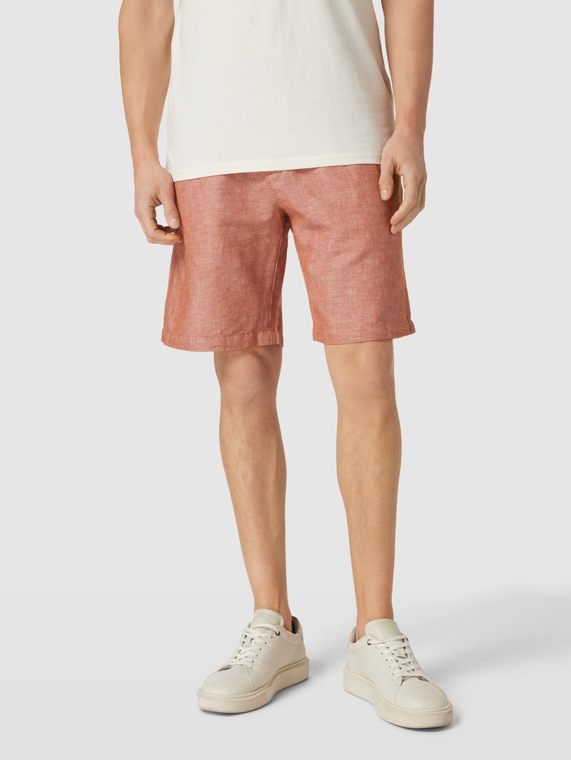 Shorts mit Bundfalten Modell 'alfonso' in camel