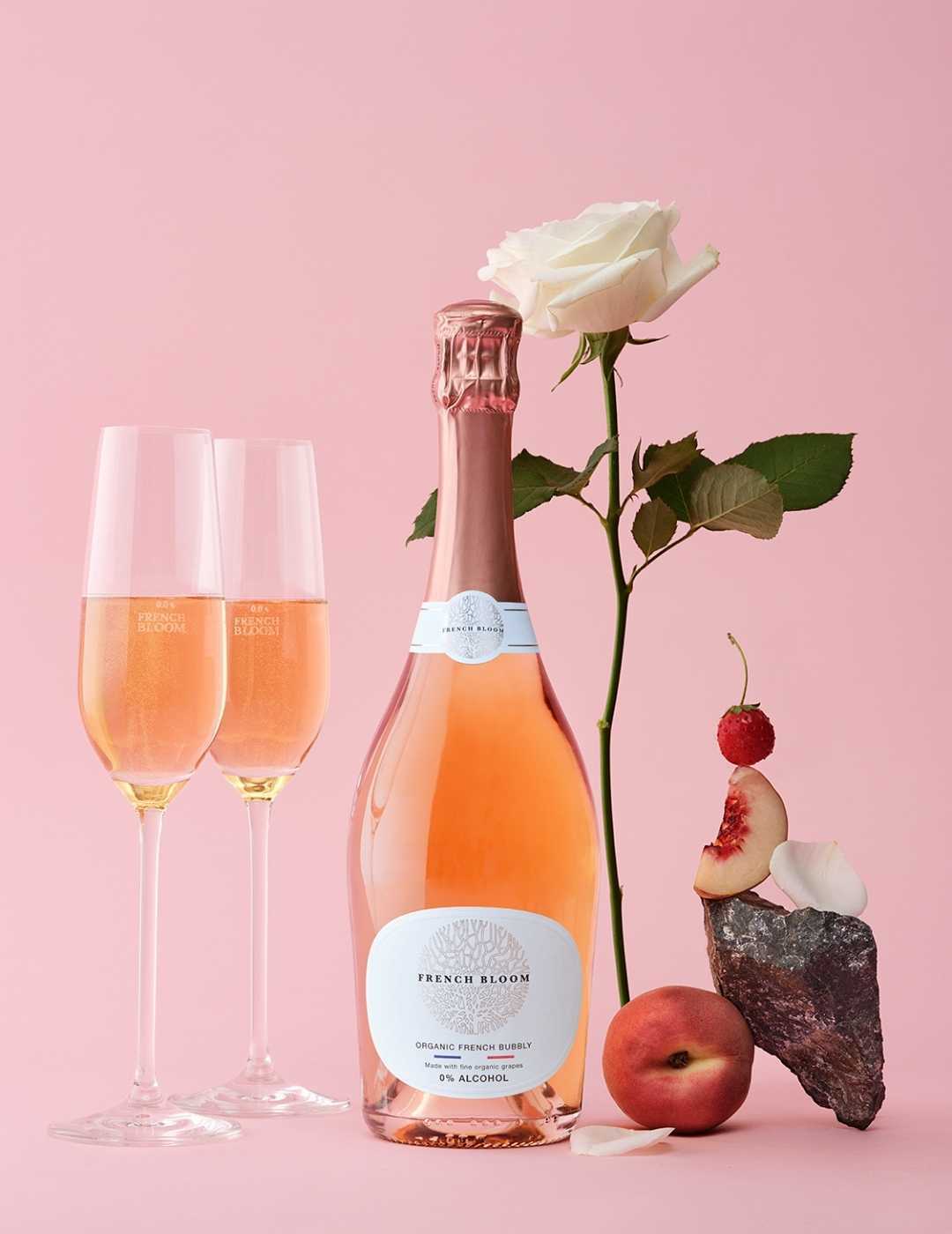 French Bloom : Le Rosé - Effervescent bio sans alcool 0% - Gueule de joie 0° |  75 cl
