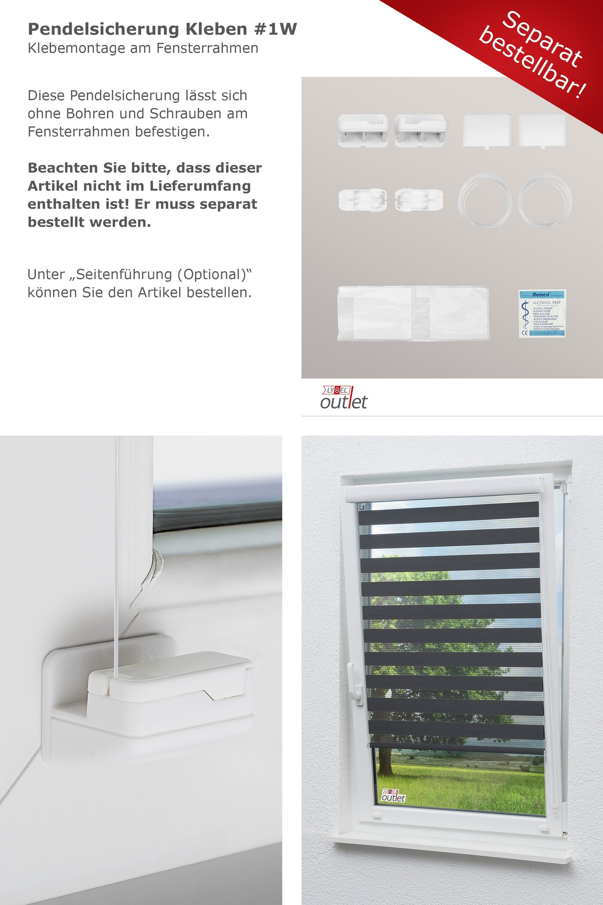 Rollo Kassette Anthrazit, LYSEL®, blickdicht, HxB 175x40cm