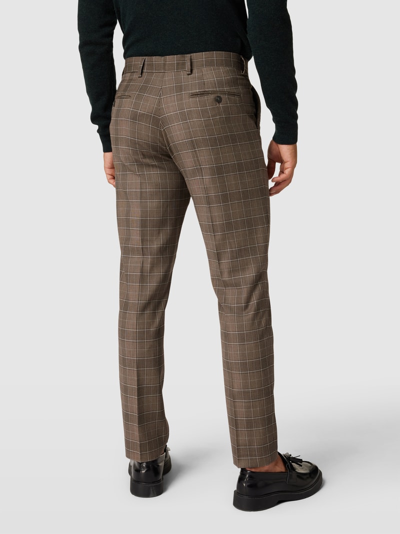 Hose mit Tartan-Karo in mittelbraun