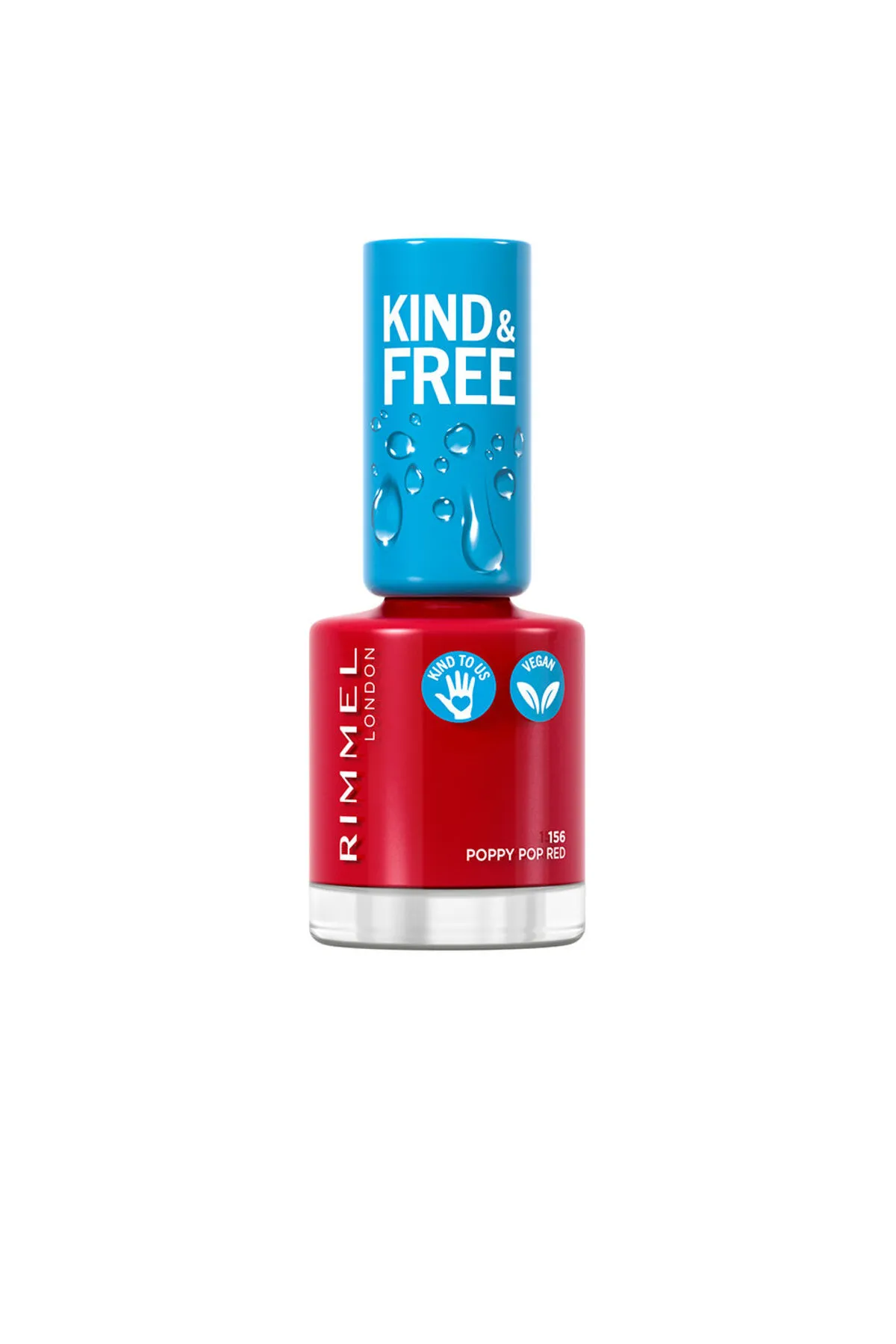 RIMMEL LONDON  Kind & Free Nagellack Nr. 156-Poppy Pop Red, 8 ml