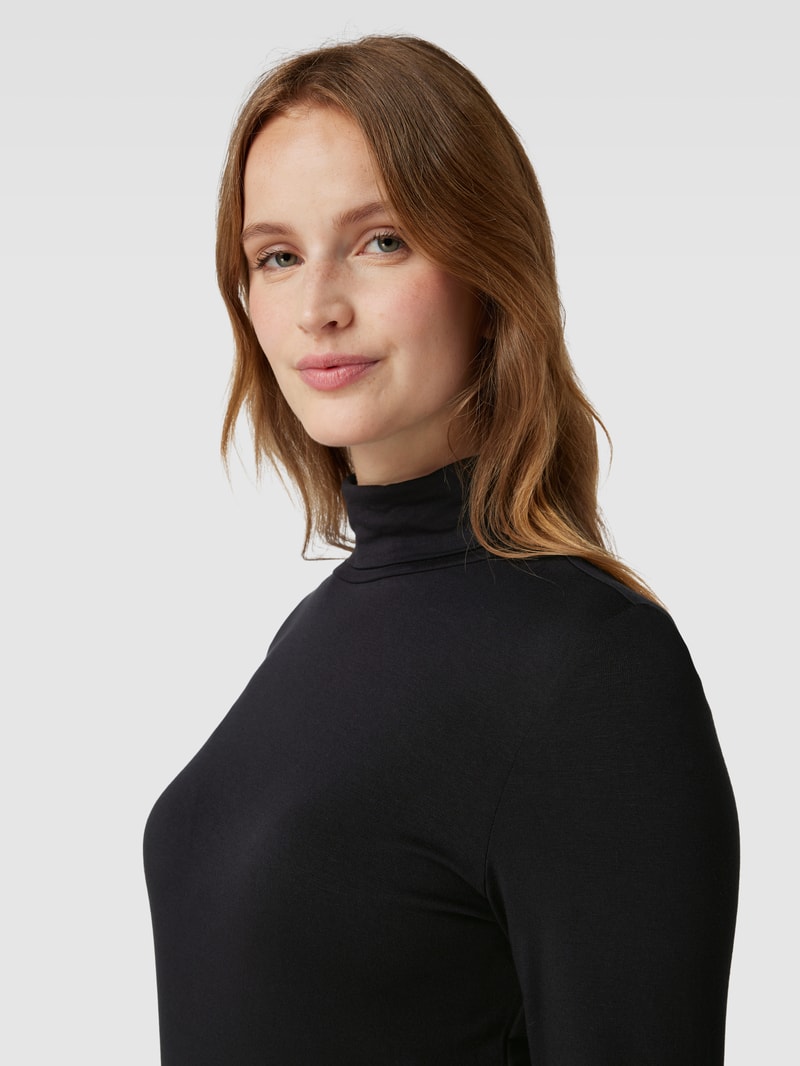 Longsleeve mit Rollkragen in schwarz