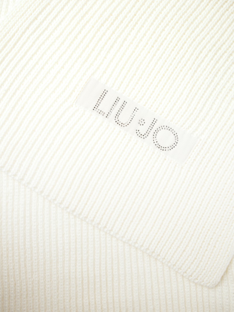 Schal mit Label-Detail Modell 'chairpa' in offwhite