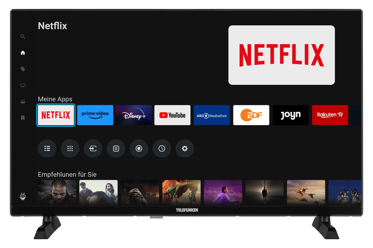 Telefunken XF32TO750S 32 Zoll Fernseher / Smart TV (Full HD, HDR, HD  6 Monate inkl.,Triple-Tuner)