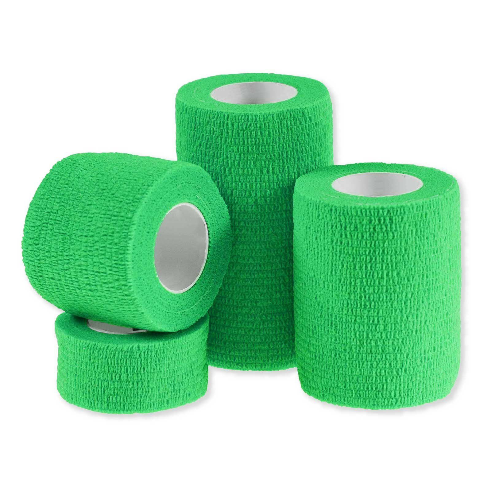 meDDio Pferdebandage 1 Haftbandage Selbsthaftende Bandage / Fixierbinde 7,5cm light green