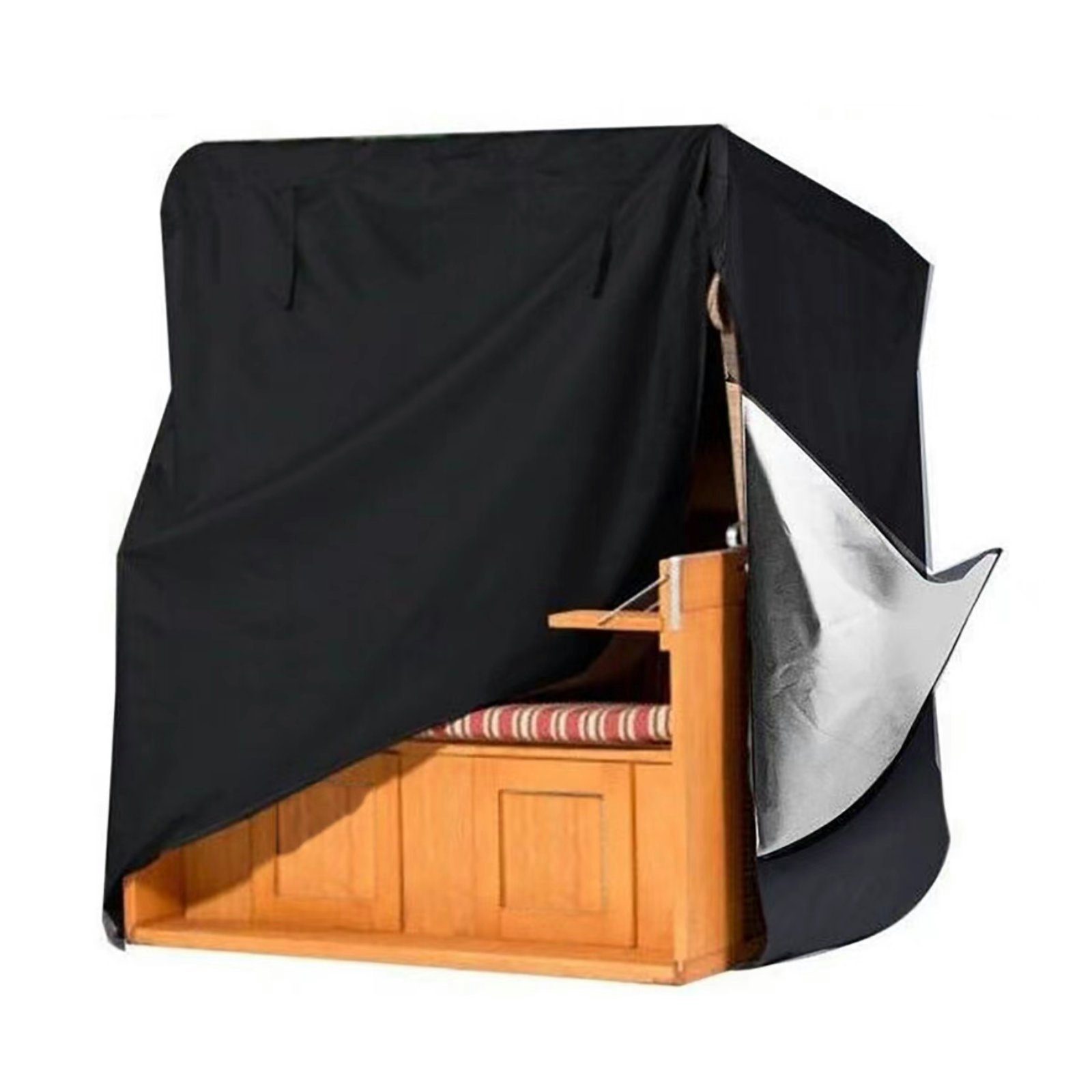 SVITA Strandkorb-Schutzhülle Schutzhülle, Robust, pflegeleicht, 210D Oxford-Polyester, Schwarz
