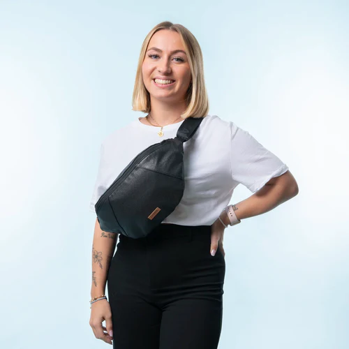 Large Jupiter black fanny pack