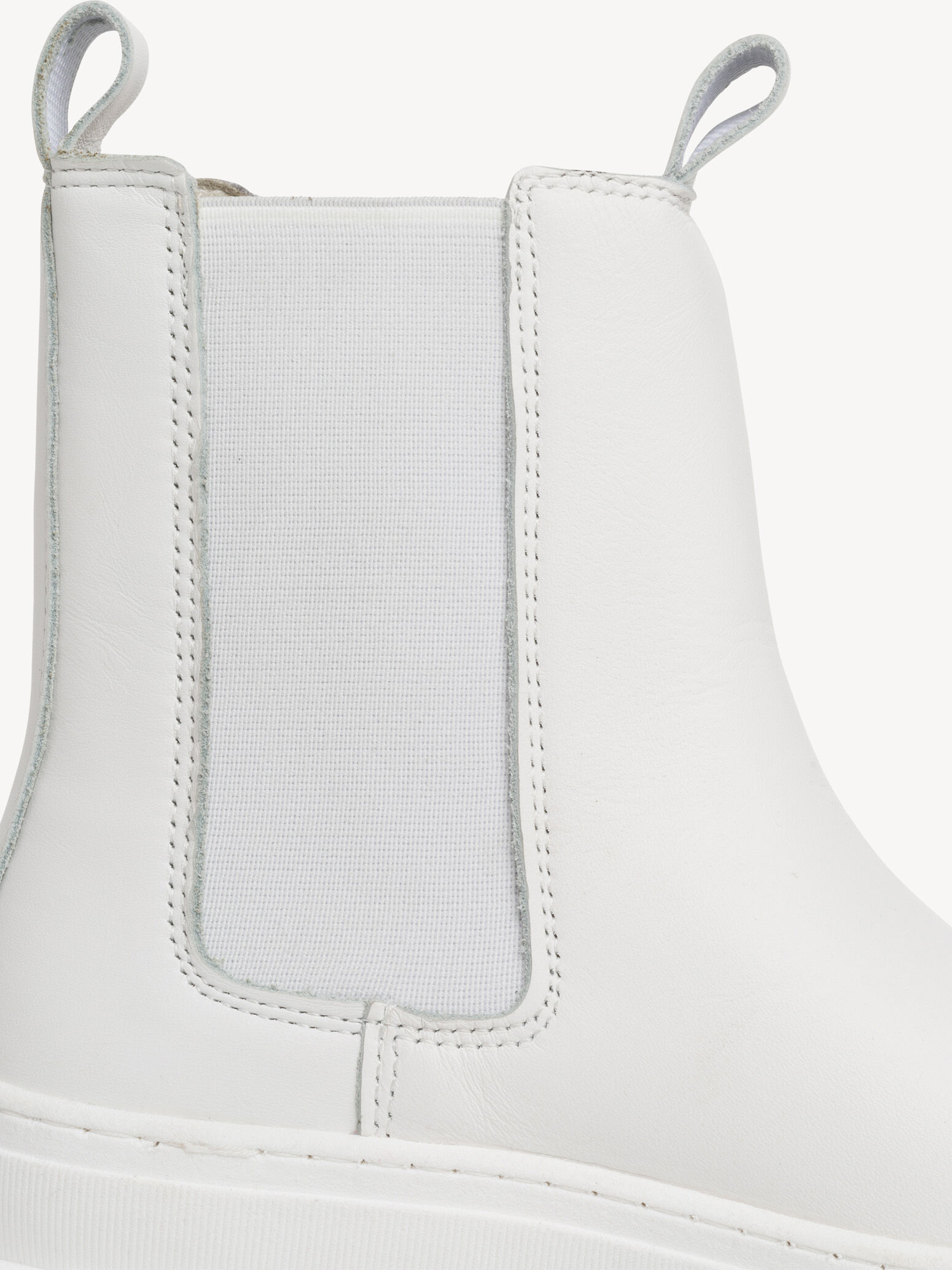 Bottine Chelsea en cuir - blanc