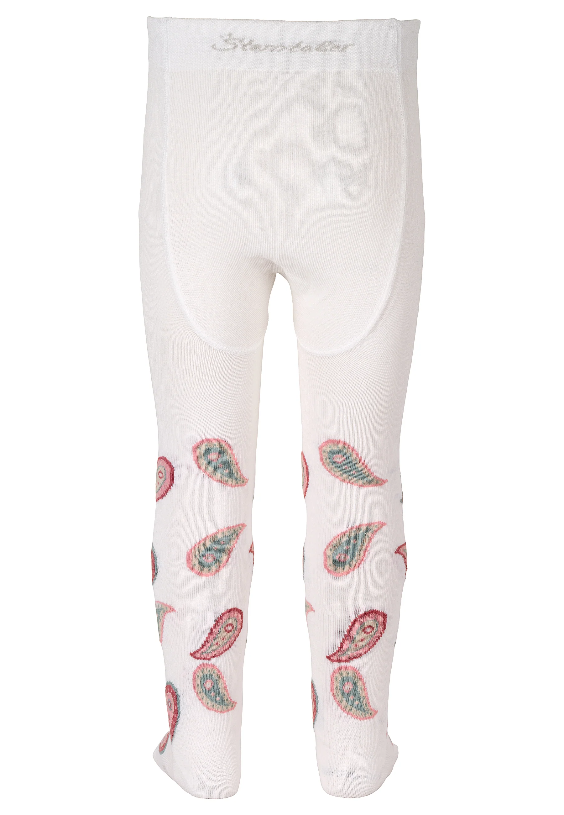 Strumpfhose Sommer mit Paisley-Motiv in ecru