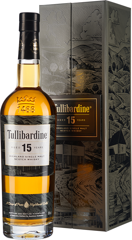 Tullibardine Scotch Whisky Single Malt 15 YO 0,7 Liter im Geschenkkarton