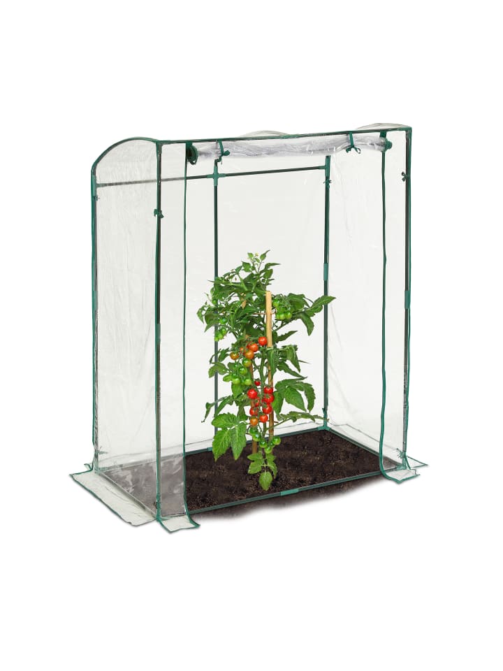 relaxdays Tomatengewächshaus in Transparent/ Grün - (B)130 x (H)170 x (T)75 cm günstig kaufen onesize