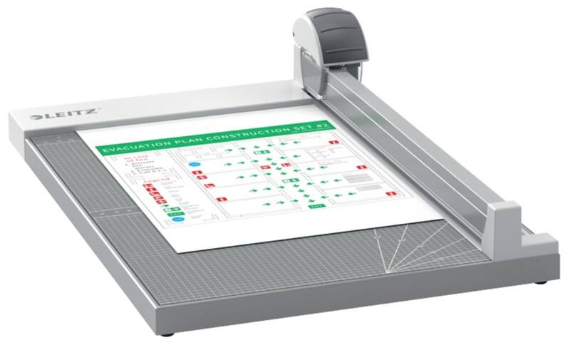 Leitz Precision Office Papierschneider 9027 A4  381 mm Einziehbare rotierende Klinge Gerad-, Wellen- und Perforationsschnitt Grau 15 Blatt