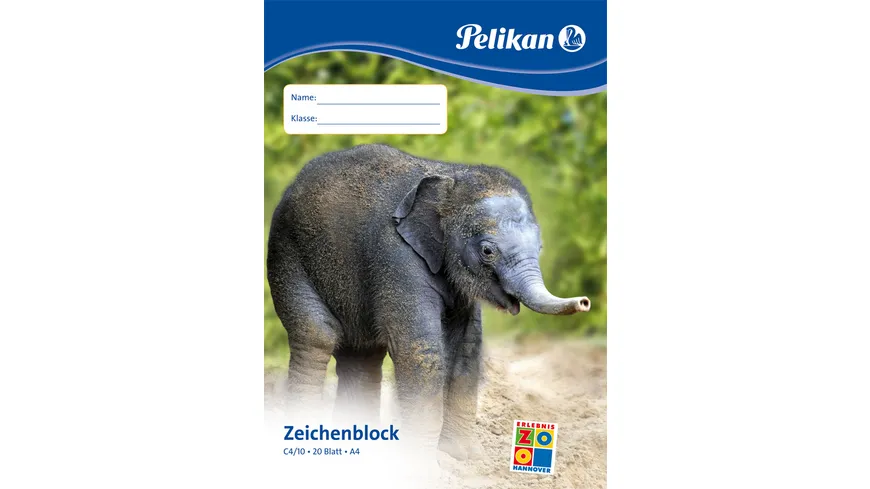 Pelikan Zeichenblock A4 sortiert 20 Blatt 100g/qm
