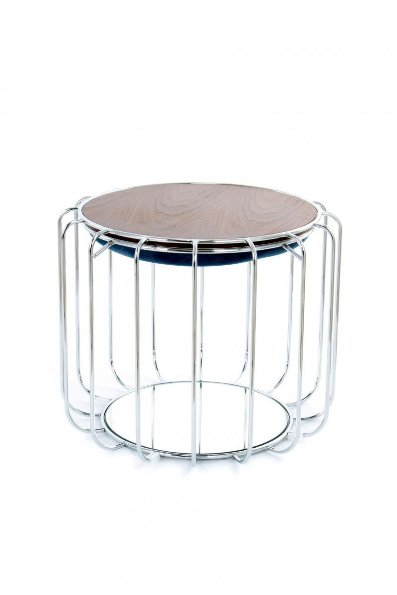 Kayoom Beistelltisch / Pouf Comfortable 110 Petrol / Silber