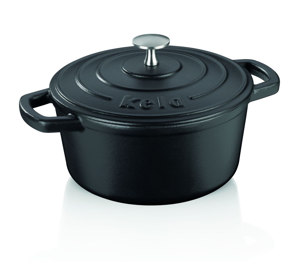 kela Gusseisen Bräter Calido Schwarz 2,5 L