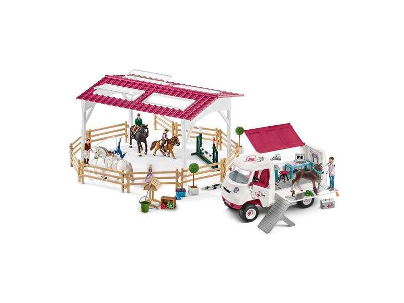 Ecole d'équitation et van vétérinaire