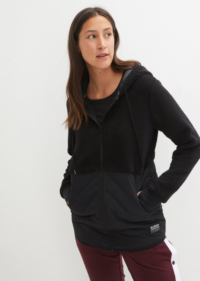 Teddy-Fleece Jacke mit Steppung