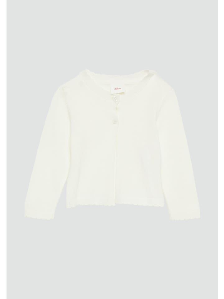 s.Oliver Strickjacke langarm in Creme-weiß günstig kaufen