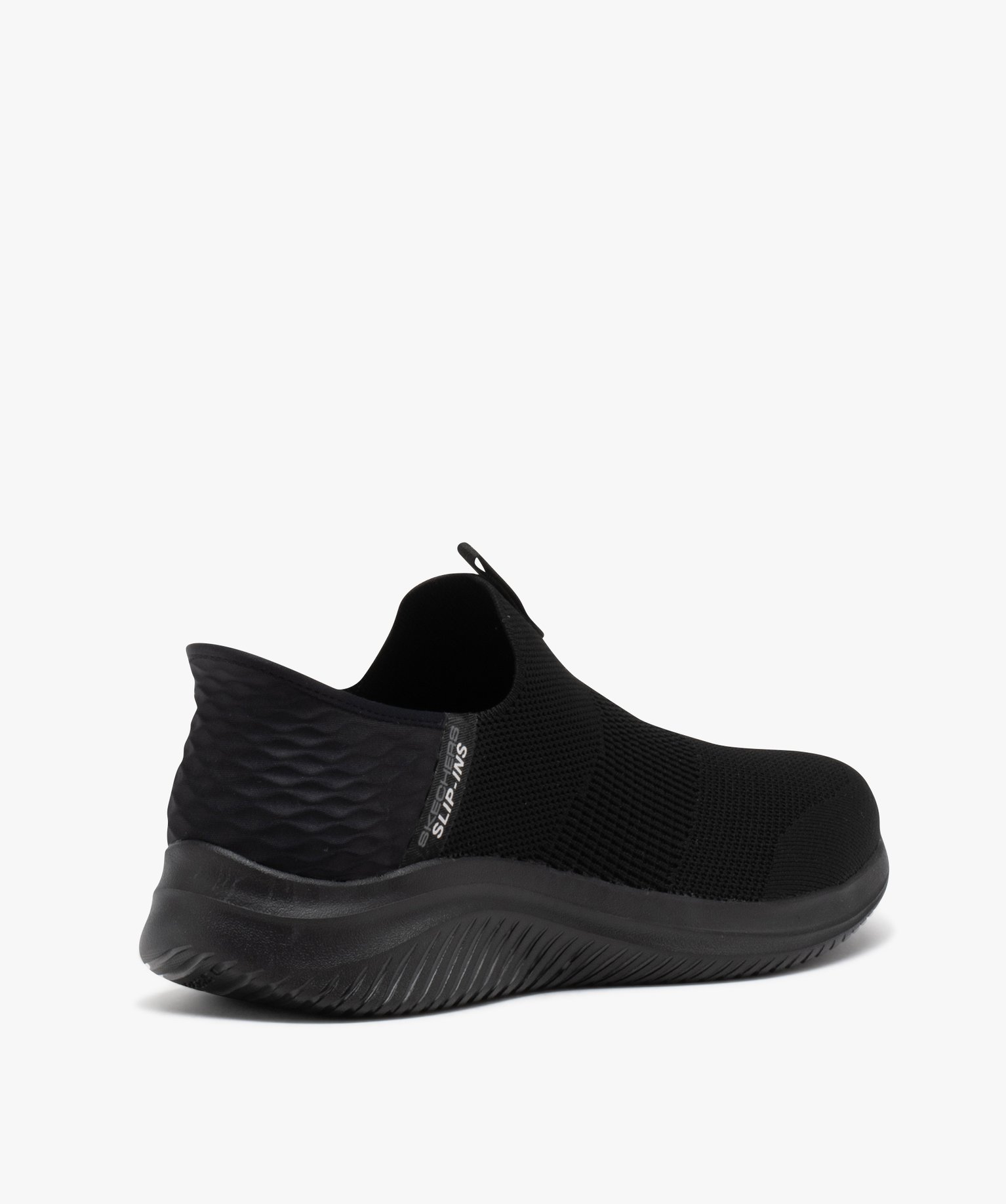Baskets homme unies en maille sans lacets - Skechers noir | GEMO