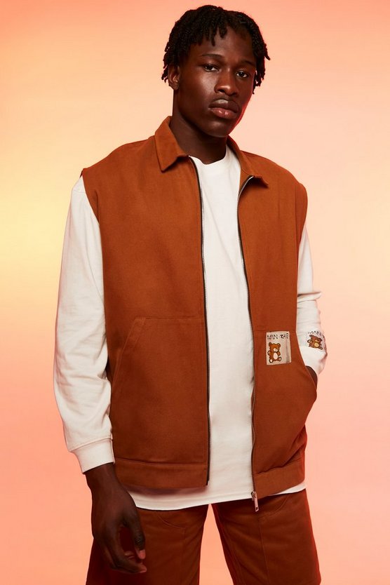 Ärmellose Oversize Jacke