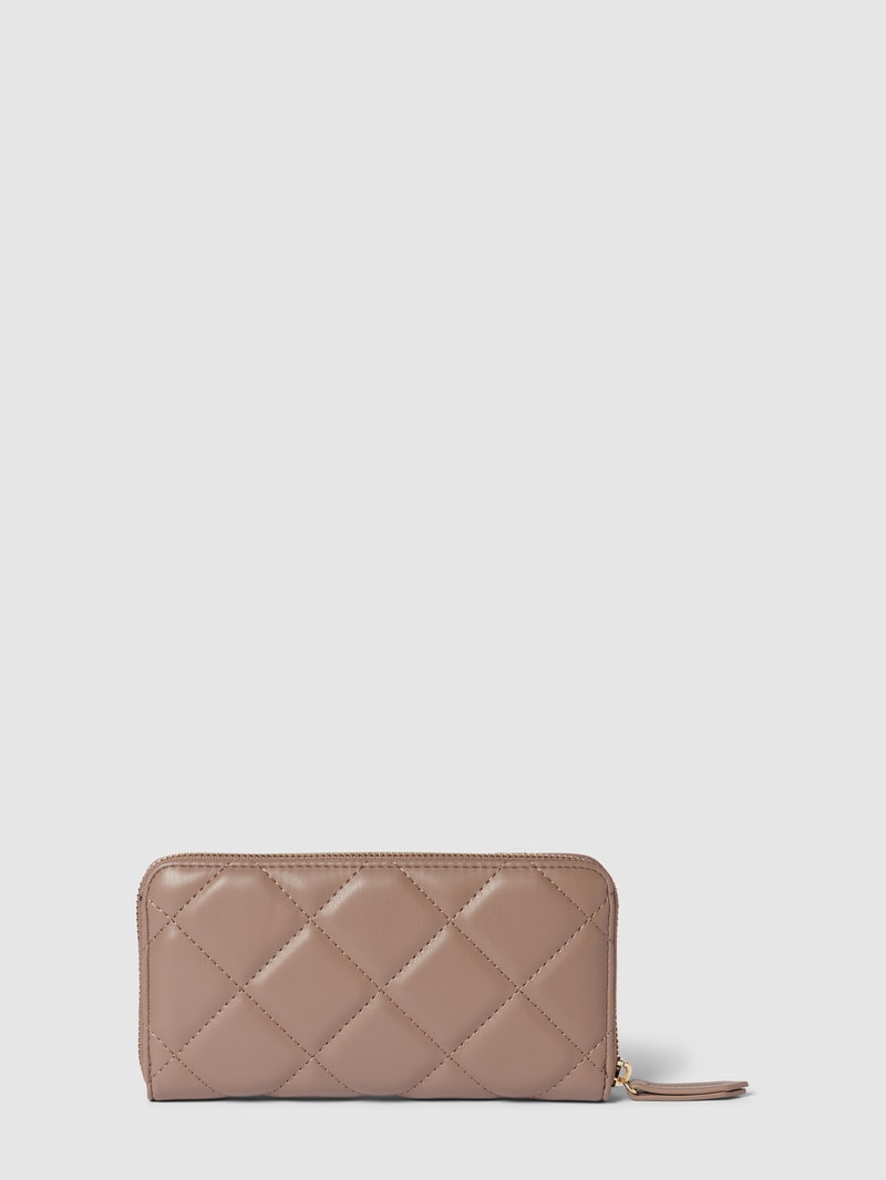 Portemonnaie mit Steppnähten Modell 'OCARINA' in taupe