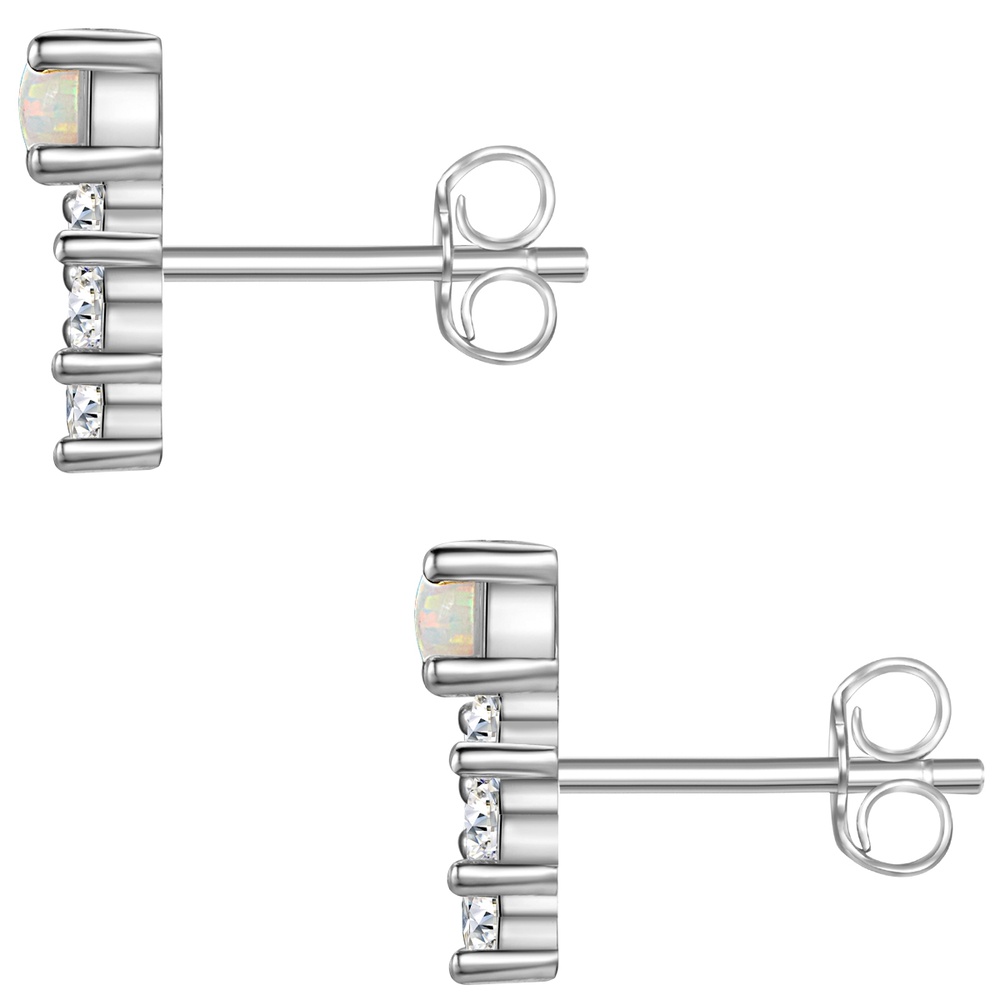 Glanzstücke München Puces d'oreilles en argent Argent sterling Oxyde de zirconium (CZ) en Argent Boucles d'oreilles