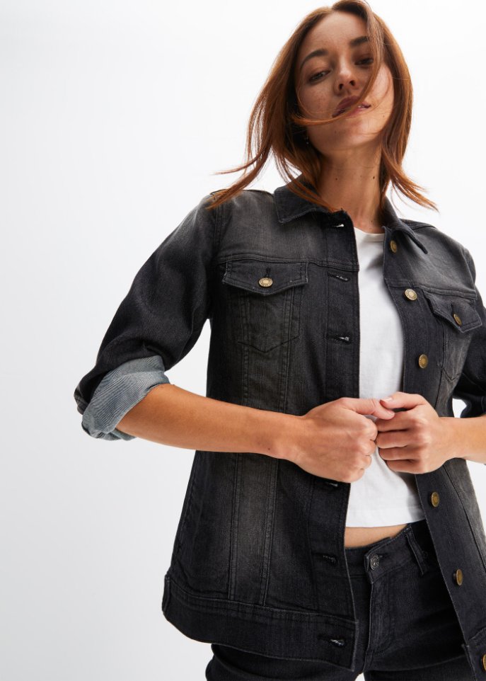 Stretch-Jeansjacke, Basic
