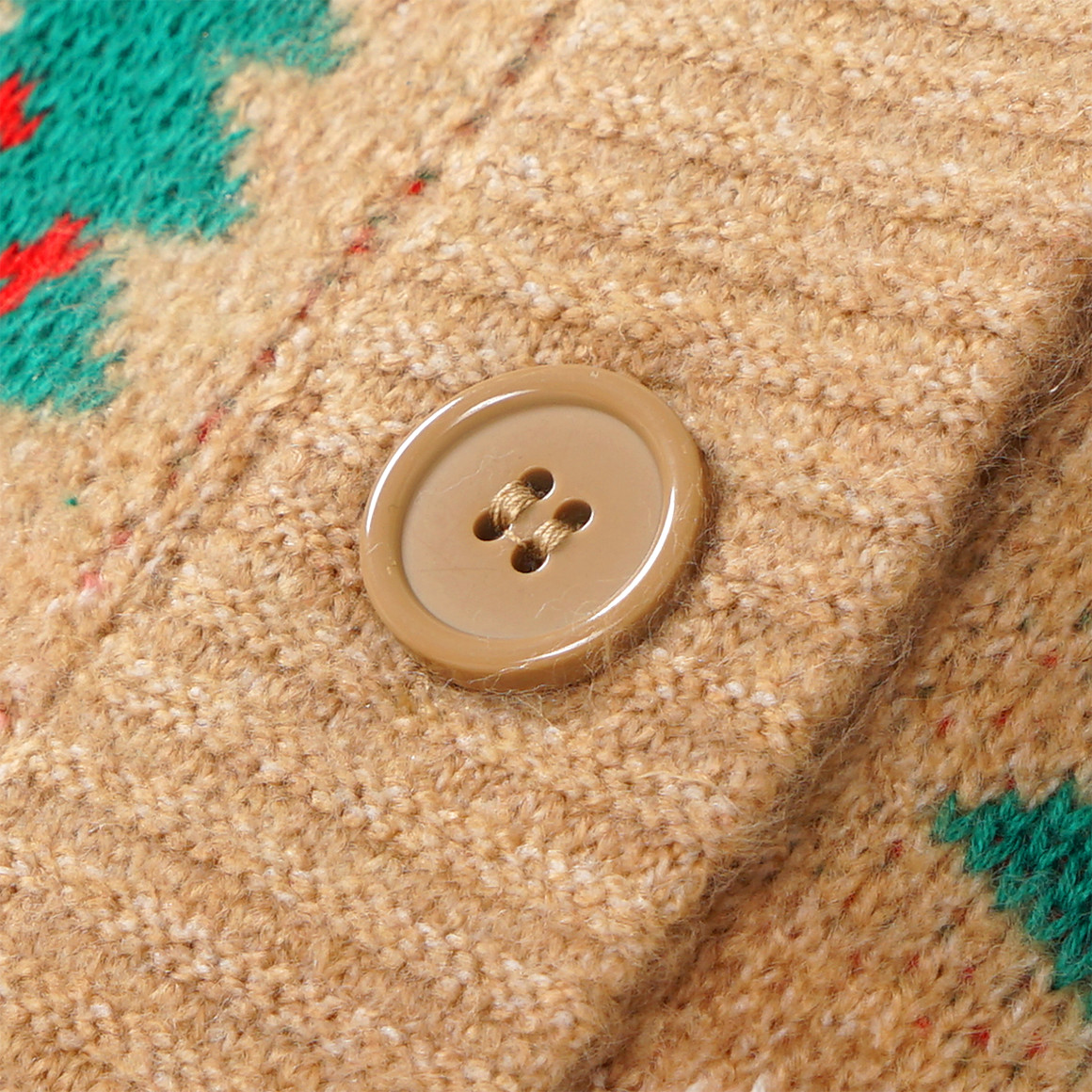 Mädchen Weihnachtsstrickjacke gemustert